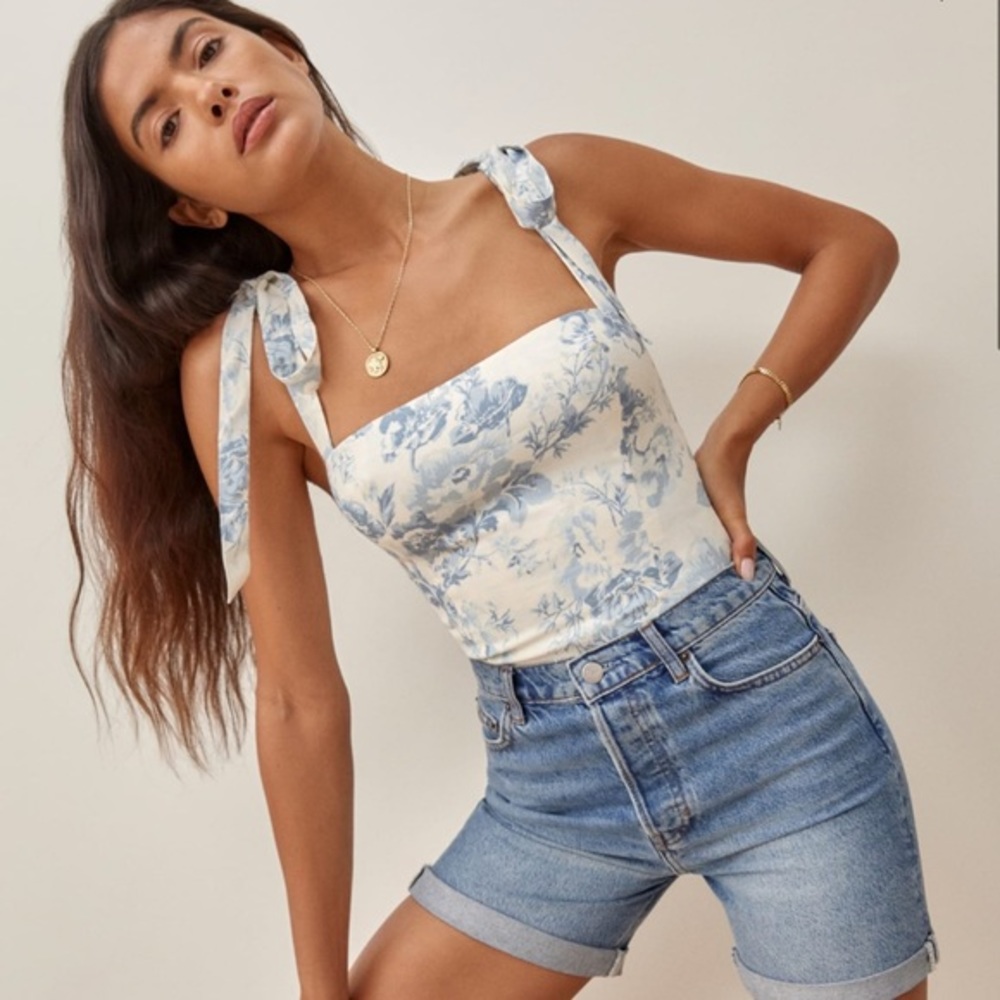 Reformation Ellora Top in Teacup *NEW* - Picture 2 of 5